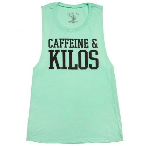 Caffeine & Kilos Ladies Bold Logo Muscle Tank